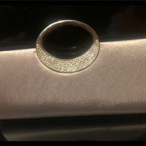 NWOT Charming Charlie Silver Formal Clutch